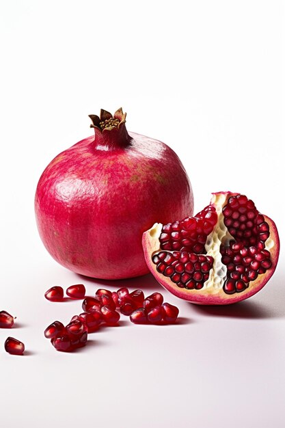 A pomegranate and a half of it