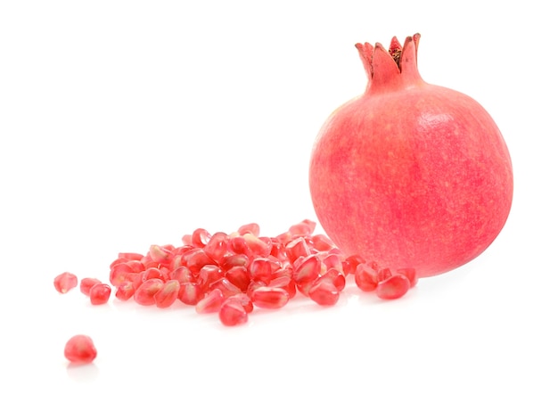 pomegranate isolated on white background.