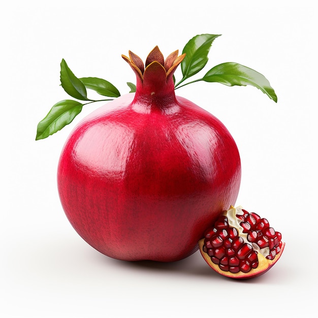 Pomegranate isolated on white background