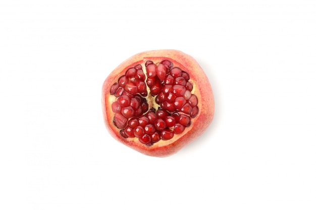 Pomegranate isolated on white. Juicy fruit