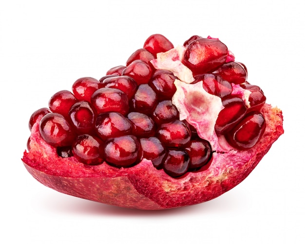 Pomegranate isolated on white  