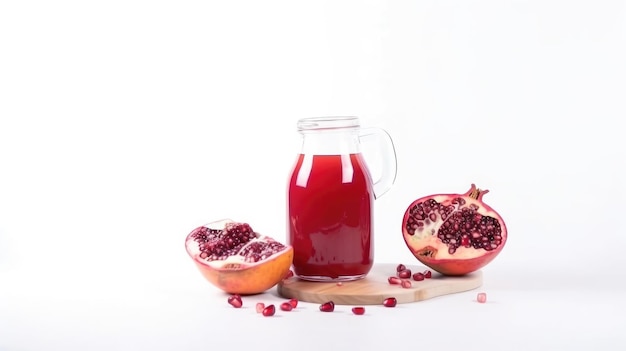 Pomegranate juice Illustration AI GenerativexA