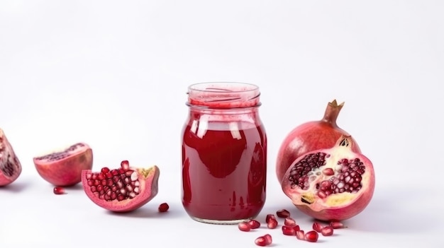 Pomegranate juice Illustration AI GenerativexA