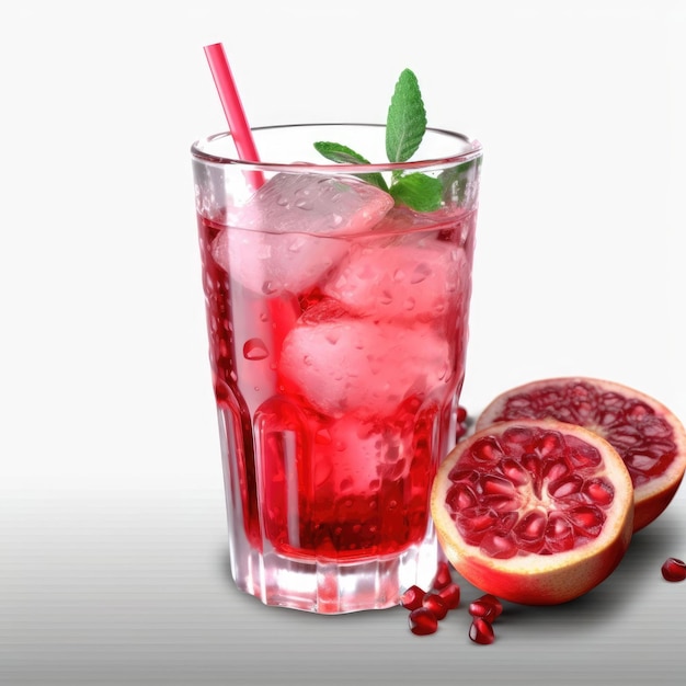 Pomegranate Juice with studio background