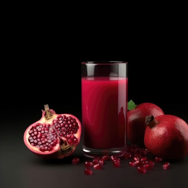 Pomegranate Juice with studio background