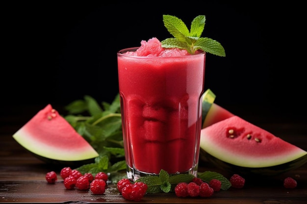 Pomegranate Juice with Watermelon and Mint Pomegranate juice image photography