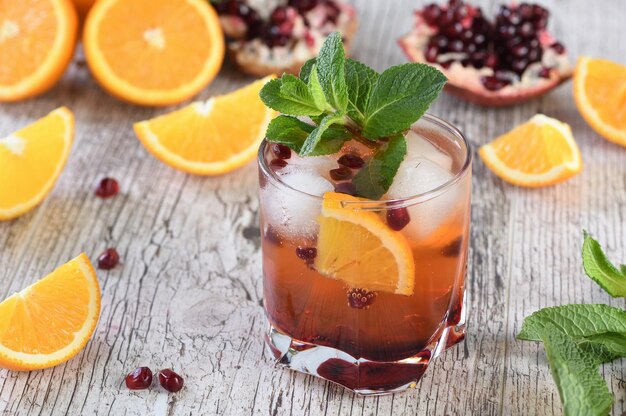 Pomegranate Orange Mojito