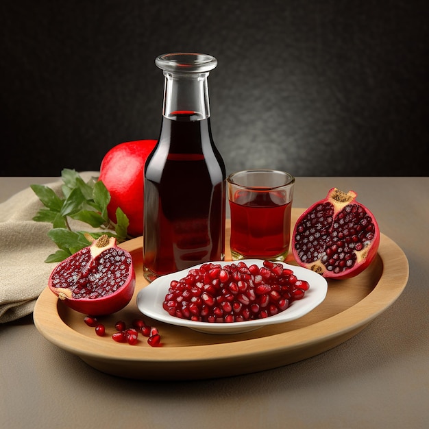 Photo pomegranate_plate_rich_in_antioxidants_healthy