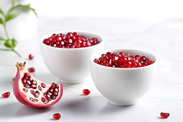 Pomegranate seeds in a bowl