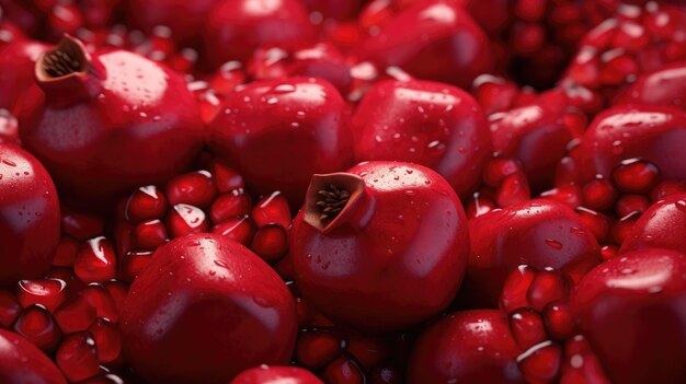 Pomegranate seeds texture background Ai generative