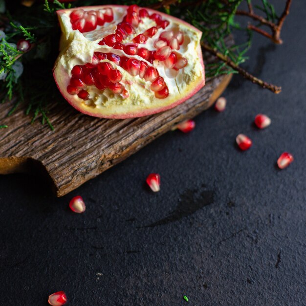 pomegranate sweet red fruit on the table