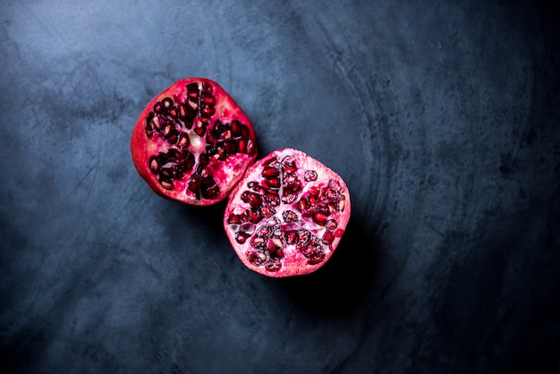 Pomegranate on table