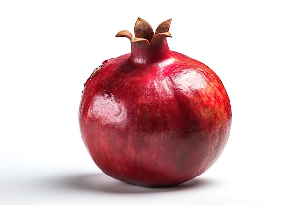 A pomegranate on a white background