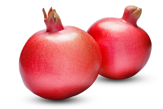 Pomegranate on white