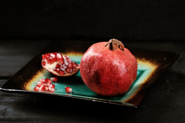 Pomegranate whole and broken