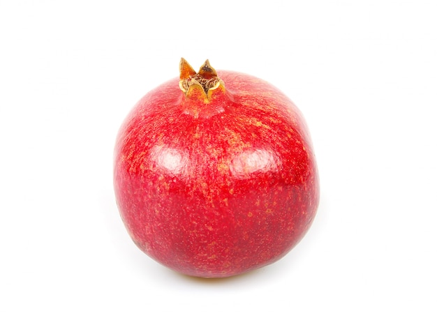 Pomegranate, whole on white