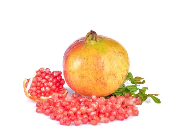 Pomegranate on wooden wall