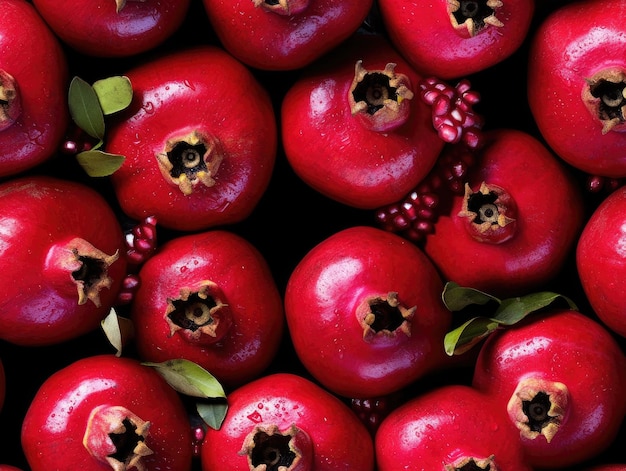 Pomegranates background as seamless tile generative ai