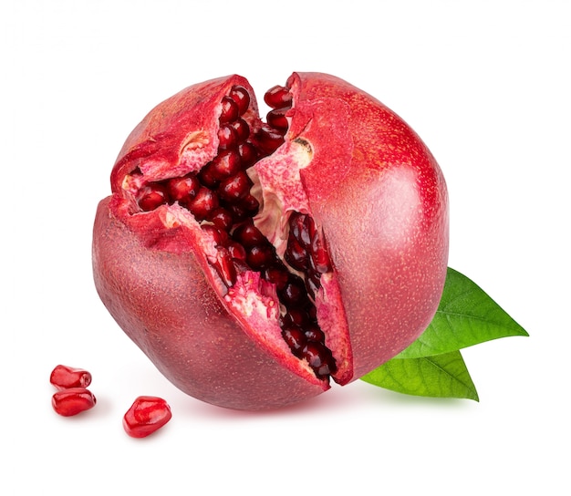 Pomegranates isolated 