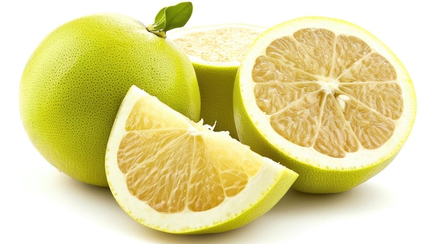 Photo pomelo on isolated white background