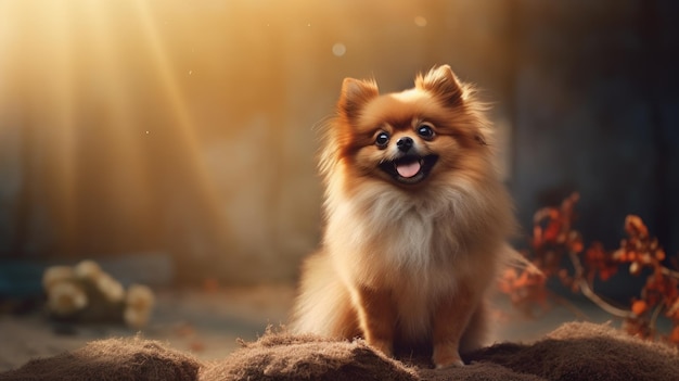 Pomeranian dog an amazing photo highly detailed