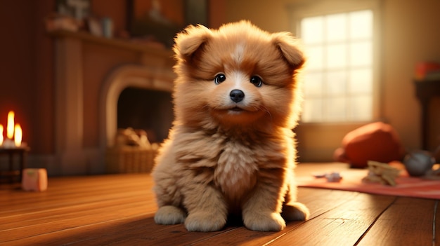 pomeranian dog print HD 8K wallpaper Stock Photographic Image