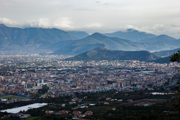 Pompei en Vesuvius vulkaan Zuid-Italië