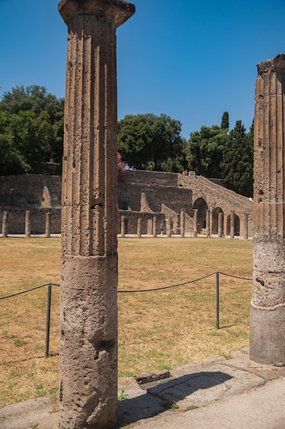 Pompeii Italië Oude stad De quadriportic van het Pompeii Art Theatre