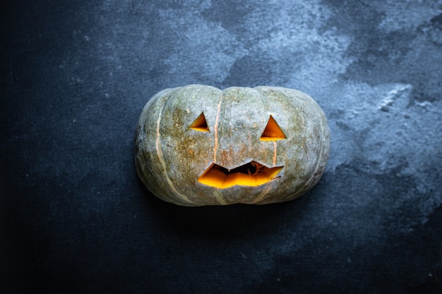 Pompoen Halloween decoratie maaltijd op tafel