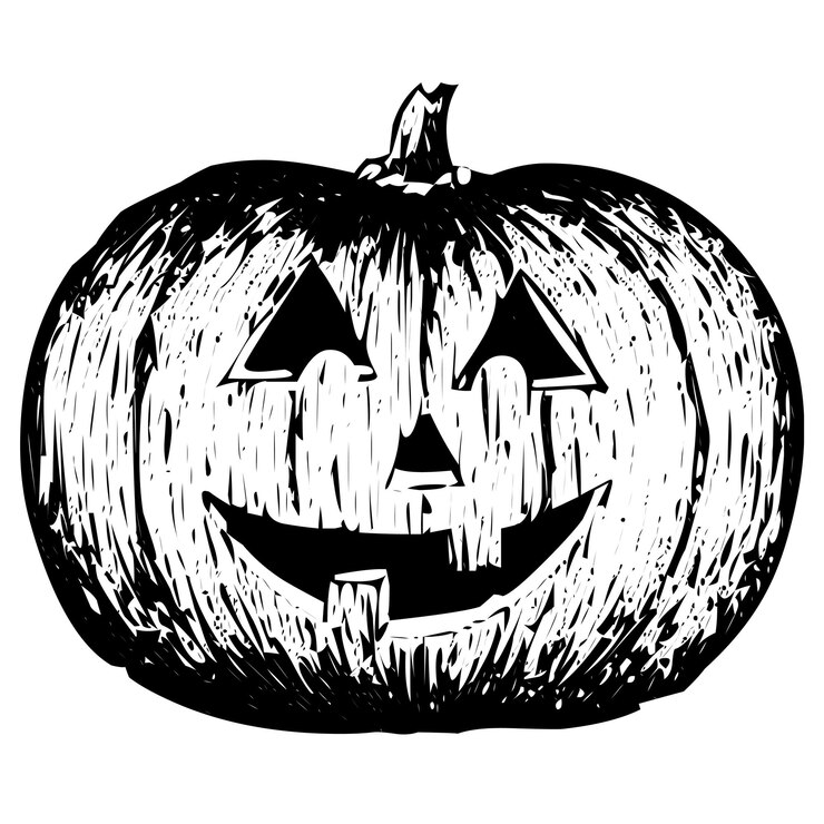 Foto pompoen voor halloween illustratie vector op witte achtergrond