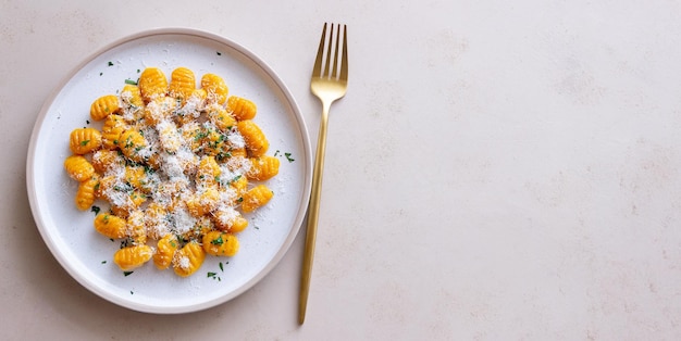 Pompoengnocchi met Parmezaanse kaas en kruiden Gezond eten Vegetarisch eten