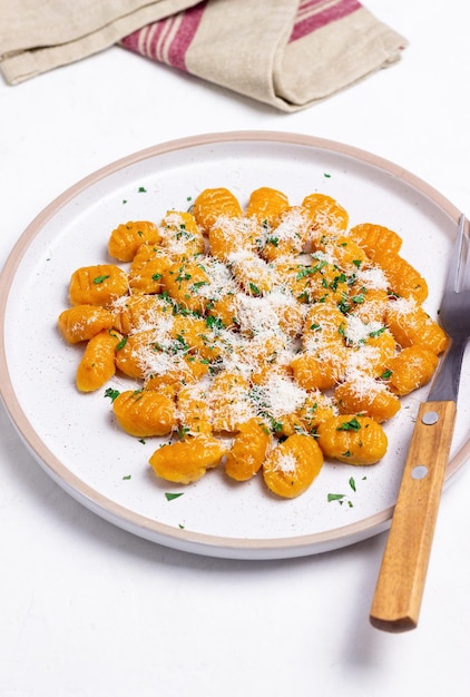Pompoengnocchi met Parmezaanse kaas en kruiden Gezond eten Vegetarisch eten