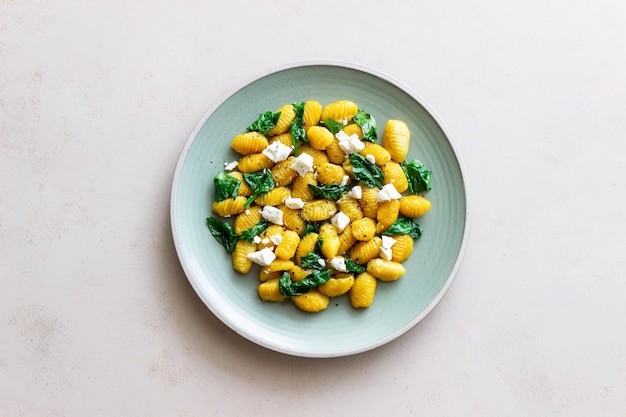 Pompoengnocchi met spinazie en witte kaas Gezond eten Vegetarisch eten