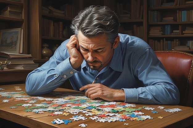 Photo pondering the puzzle