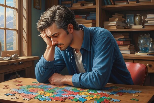 Photo pondering the puzzle