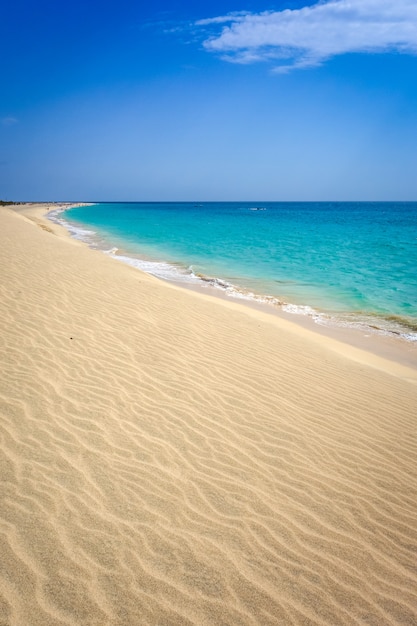 Ponta preta beach and dune in Santa Maria, Sal Island, Cape Verde