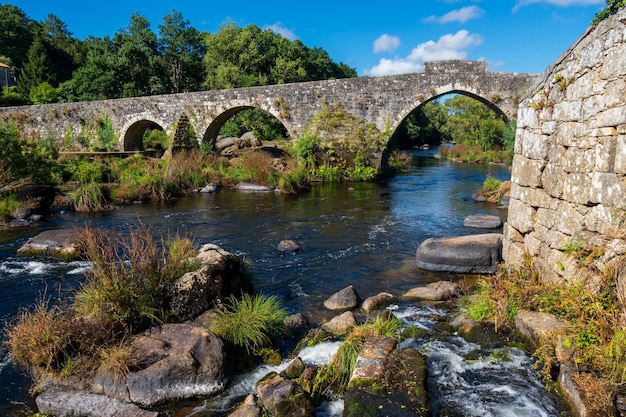 Pontemaceira is a village crossed by the river Tambre on the Camino de Santiago Galicia Spain