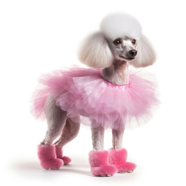 Photo poodle in a ballerina tutu