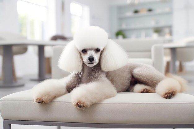 Poodle in Classic White