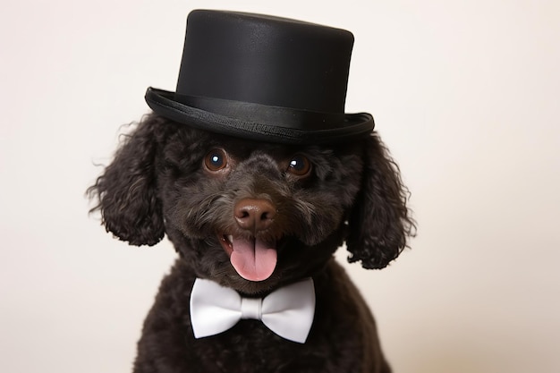 Poodle with a Stylish Attire