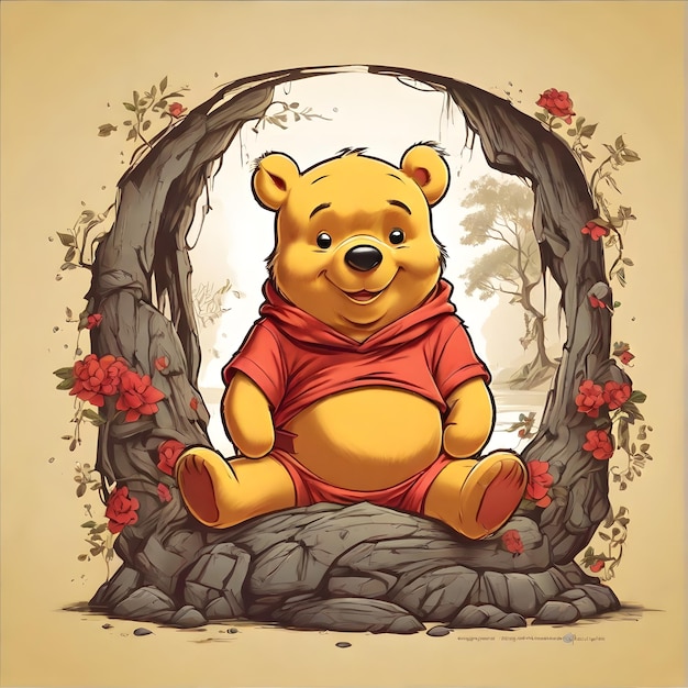 pooh sitting in a tree