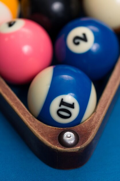 Pool Balls In Rack