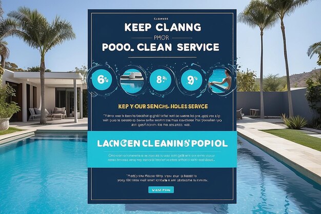 Photo pool cleaning service social media post keep your pool clean service social media post template