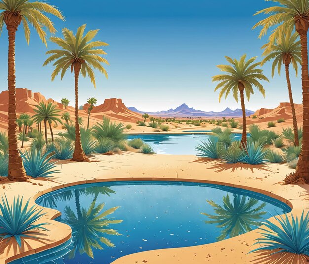 a pool in the desert