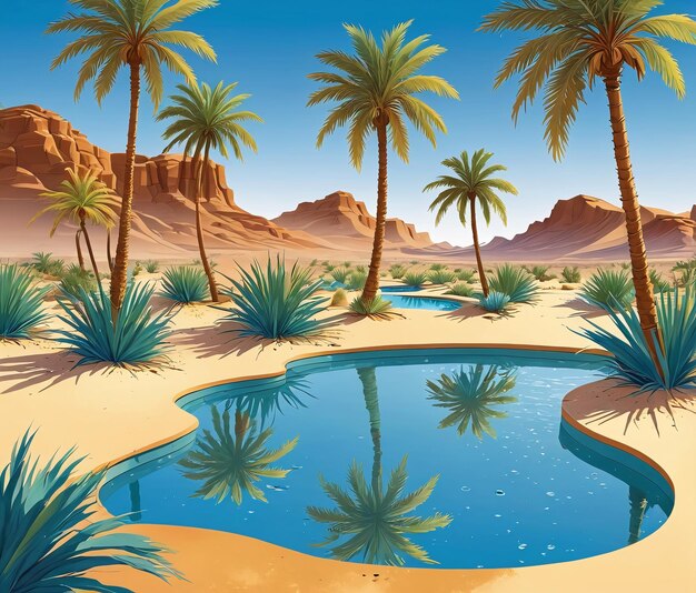 a pool in the desert