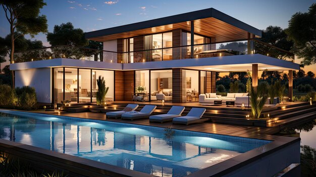 the pool house is designed by person.