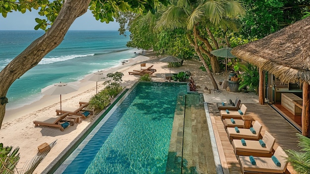 pool lounge and beachside resort