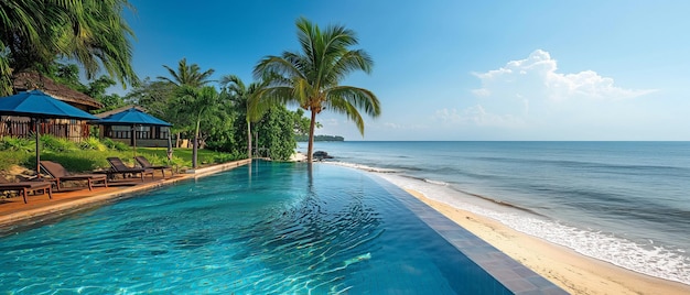 pool lounge and beachside resort