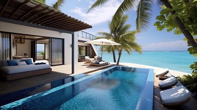 the pool at or near maldives at sunny