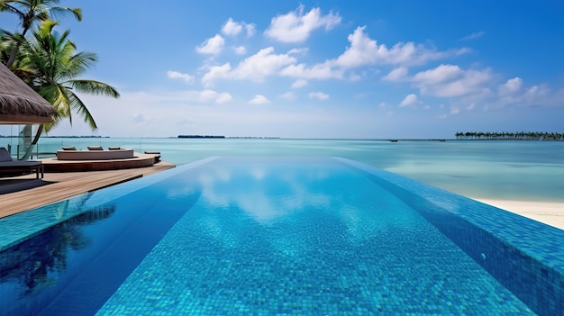 the pool at or near maldives at sunny